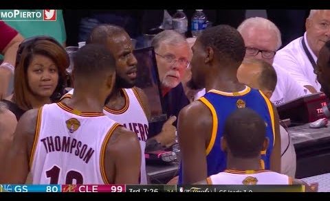 LeBron James & Kevin Durant have a heated exchange of words