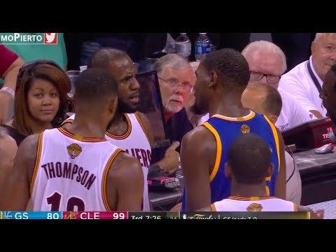 LeBron James & Kevin Durant have a heated exchange of words
