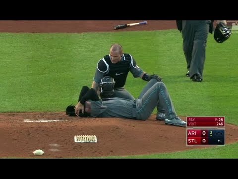 D-Backs pitcher Robbie Ray gets drilled in the head with 108 MPH line drive