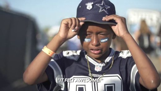 Dez Bryant brings a young Cowboys fan to tears & plays catch with him on his birthday