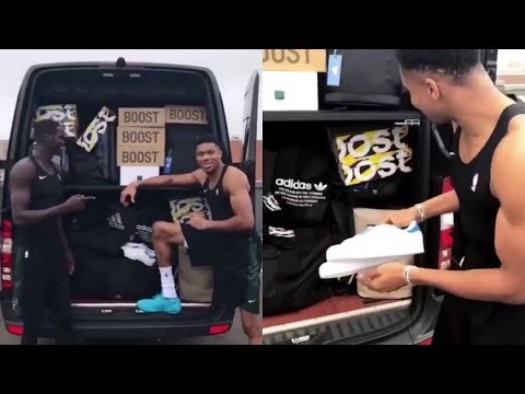 Adidas slides into Antetokounmpo's DM's with surprise gifts