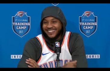 Carmelo Anthony talks OKC Thunder, Hoodie Melo, and “coming off the bench”