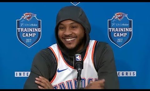 Carmelo Anthony talks OKC Thunder, Hoodie Melo, and “coming off the bench”