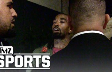 Jr Smith reacts to questions about LeBron James while in Los Angeles