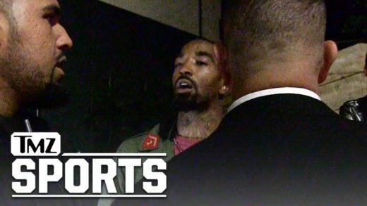 Jr Smith reacts to questions about LeBron James while in Los Angeles