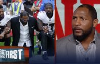 Ray Lewis passionately explains why he dropped to both knees during anthem