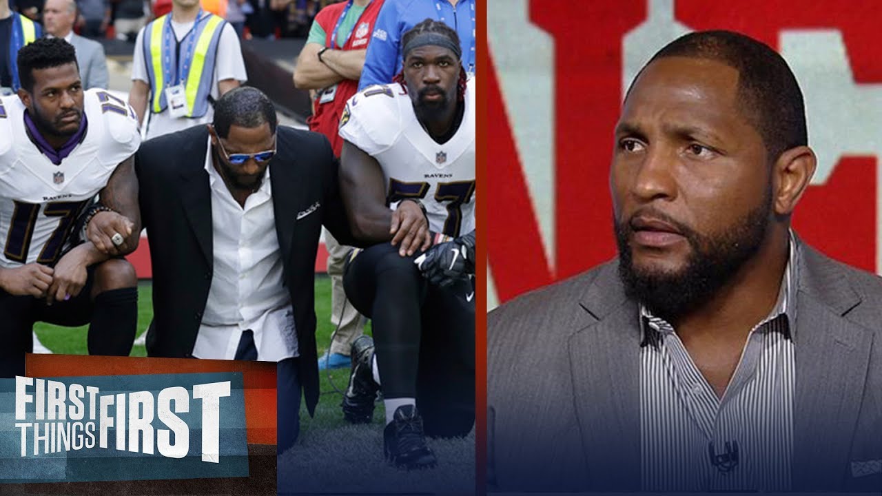 Ray Lewis passionately explains why he dropped to both knees during anthem