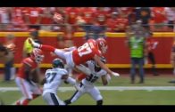 Travis Kelce makes an amazing dive in to endzone