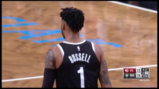 D’Angelo Russell steals and deals a beautiful assist to Allen Crabbe