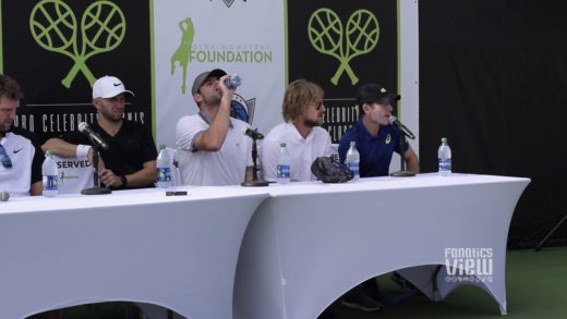 Dirk Nowitzki, Mike Modano, Owen Wilson & JJ Barea discuss their tennis games