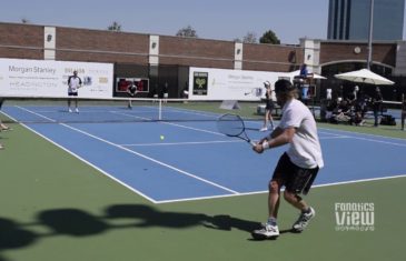 Dirk Nowitzki vs. Owen Wilson tennis match in Dallas
