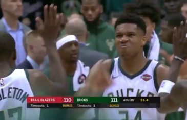 Giannis Antetokounmpo makes the steal and takes it all the way for the win