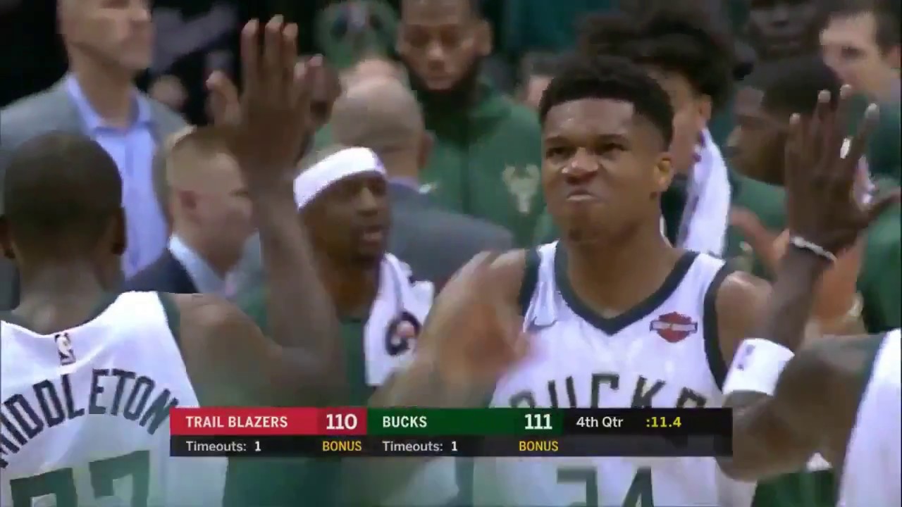 Giannis Antetokounmpo makes the steal and takes it all the way for the win