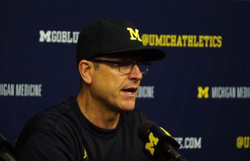 Jim Harbaugh discusses his team’s dissapointing loss to Michigan State