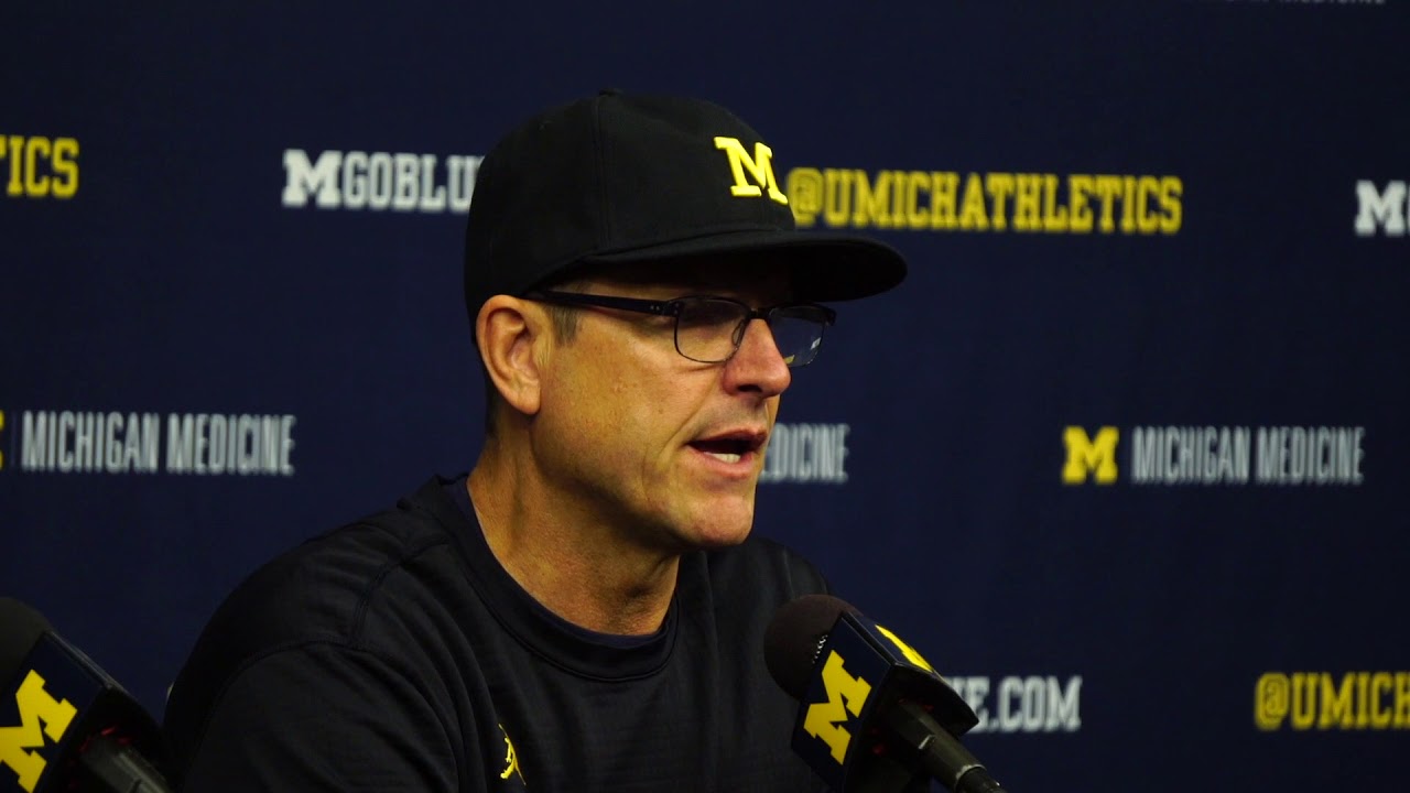 Jim Harbaugh discusses his team's dissapointing loss to Michigan State