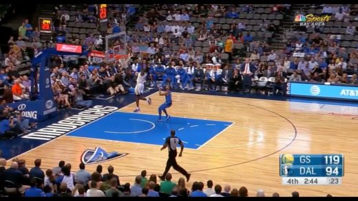 Jordan Bell stuffs home the self served alley oop off the glass