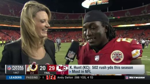 Kareem Hunt addresses the Kansas City Chiefs’ comeback on Monday Night Football