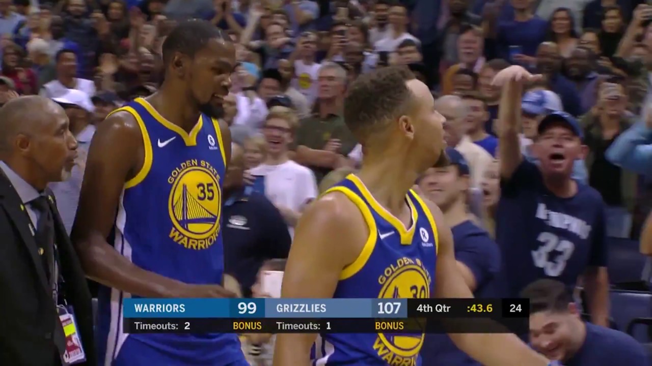 Memphis Grizzlies win as Steph Curry and Kevin Durant are tossed late