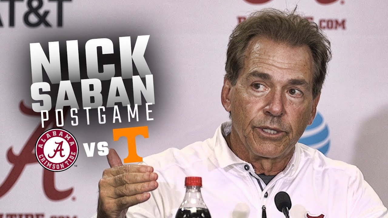 Nick Saban discusses Alabama's blow out win over Tennessee