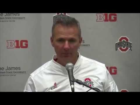 Urban Meyer speaks with the media after Buckeyes 39-38 victory over Penn State