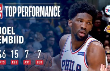 Joel Embiid dominates the Lakers with career night