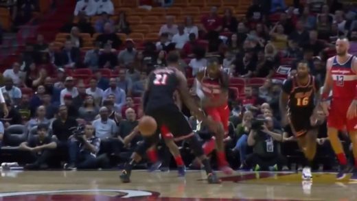 John Wall stuns Hassan Whiteside with beautiful nutmeg