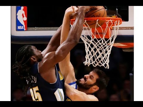 Kenneth Faried finishes with the monster slam