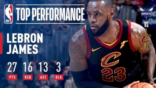 LeBron James notches triple-double in three quarters