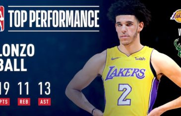 Lonzo Ball becomes youngest ever to notch triple double