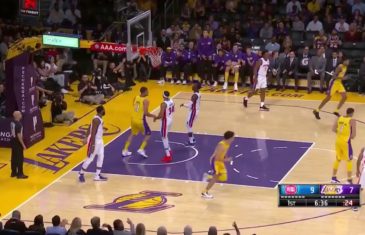 Lonzo Ball pulls off a sweet punch pass for the assist