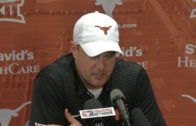 Tom Herman speaks with the media about his team’s loss to the TCU Horned Frogs