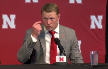 A child-like Scott Frost meets with the media following his hiring at Nebraska