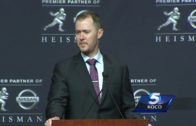 Oklahoma HC Lincoln Riley discusses Baker Mayfield’s Heisman victory