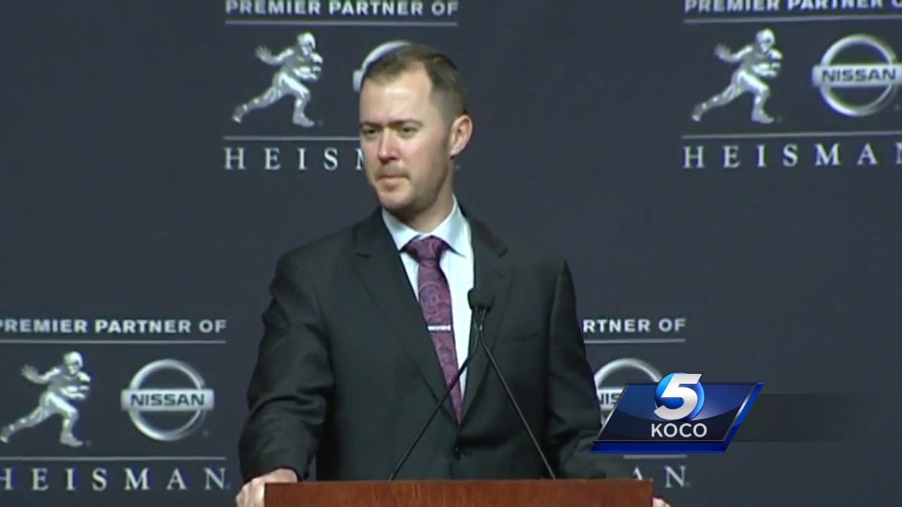 Oklahoma HC Lincoln Riley discusses Baker Mayfield's Heisman victory