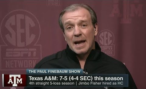 Texas A&M head coach Jimbo Fisher speaks with SEC fanatic Paul Finebaum on the Paul Finebaum Show