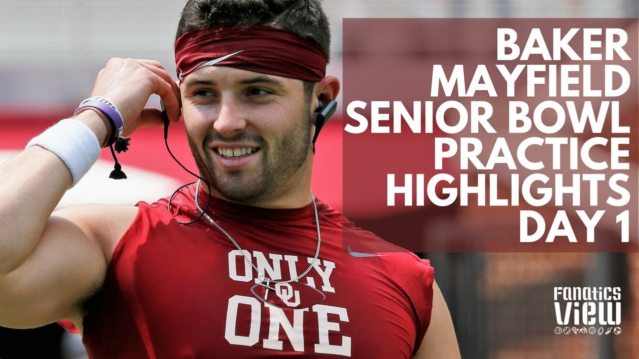 Baker Mayfield Senior Bowl highlights & throws from Day 1 of Practice
