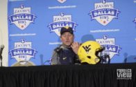 Dana Holgerson speaks on West Virginia’s loss to Utah at the Heart of Dallas Bowl