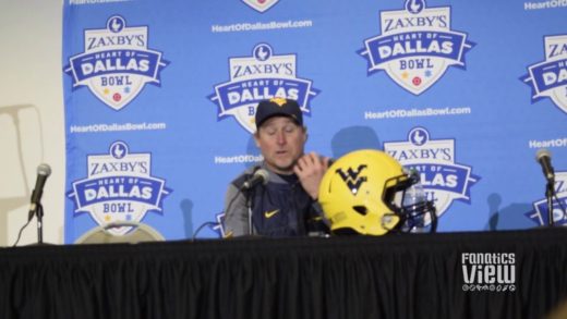 Dana Holgerson speaks on West Virginia’s loss to Utah at the Heart of Dallas Bowl