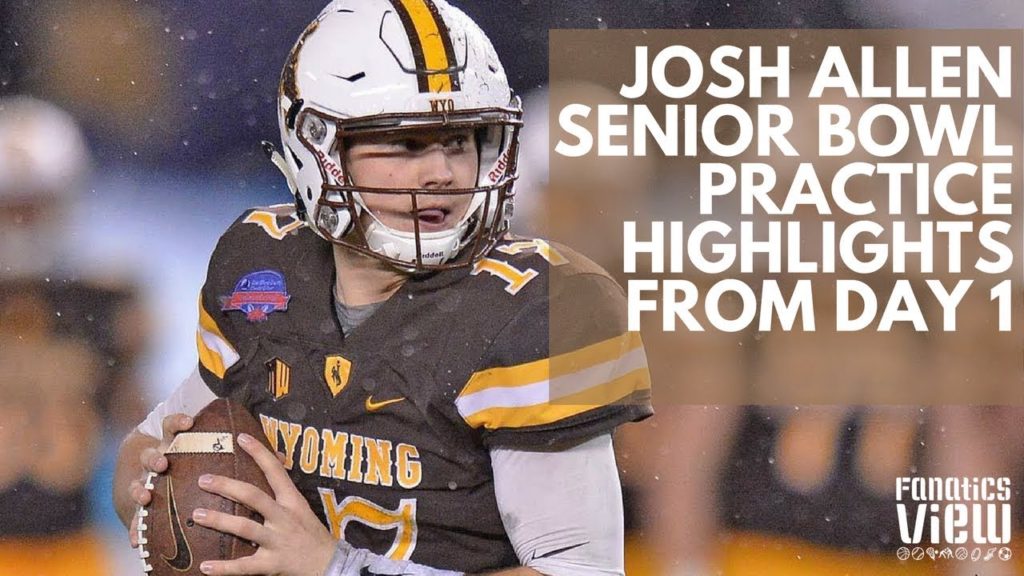 Josh Allen Senior Bowl highlights & throws from Day 1 of Practice ...