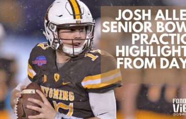 Josh Allen Senior Bowl highlights & throws from Day 1 of Practice