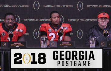 Kirby Smart, Nick Chubb, & Sony Michel speak Georgia’s loss to Alabama
