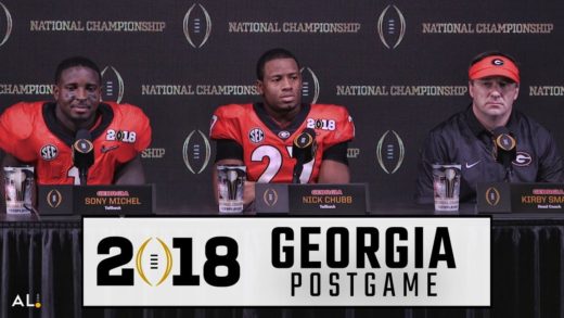 Kirby Smart, Nick Chubb, & Sony Michel speak Georgia’s loss to Alabama