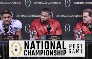 Nick Saban, Tua Tagovailoa, & Da’Ron Payne talks Alabama’s National Championship win