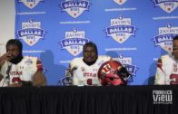 Utah players meet with the media following a dominant performance in the Heart of Dallas Bowl
