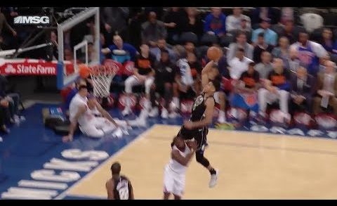 Giannis Antetokounmpo hurdles defender for sick alley-oop jam