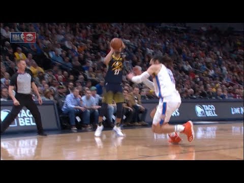 Jamal Murray sends Steven Adams' ankles to another area code