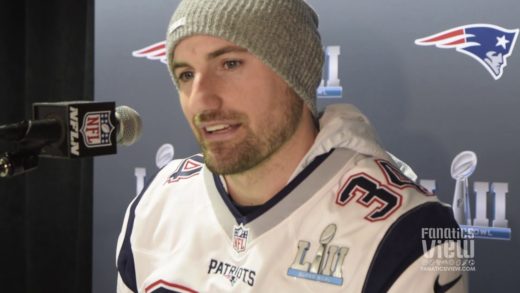Rex Burkhead speaks on how the Patriots running backs share snaps