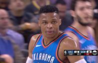Russell Westbrook and Paul George too much for Warriors in Oracle Arena blowout