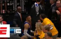 Russell Westbrook has confrontations with fans in Game 6 loss to the Jazz