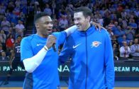 Russell Westbrook shows Thunder vet Nick Collison some love